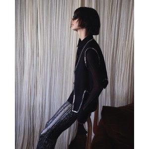 Zoya Tulle See Through Black Πουκάμισο