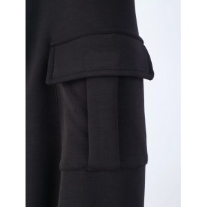 Zoya Pockets Black Crop Μπλούζα