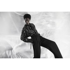 Zoya Embossed Black/Silver Γραβάτα