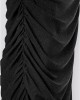 Zoya One Shoulder Ruffles Fitted Black Long Φόρεμα Zoya One Shoulder Ruffles Fitted Black Long Φόρεμα