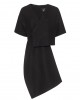 Zoya Asymmetric Shortsleeve Belted Short Black Παλτό/Κάπα Zoya Asymmetric Shortsleeve Belted Short Black Παλτό/Κάπα