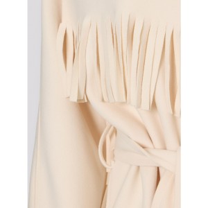 Zoya Fringed Belted Short Vanilla Παλτό Zoya Fringed Belted Short Vanilla Παλτό