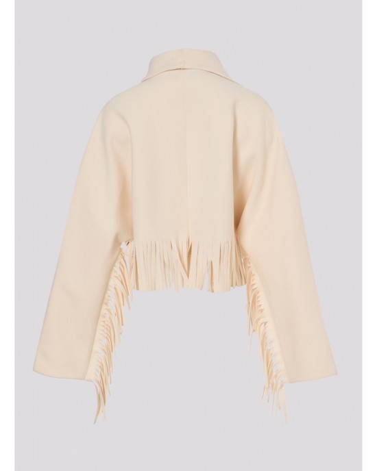 Zoya Fringed Belted Short Vanilla Παλτό Zoya Fringed Belted Short Vanilla Παλτό