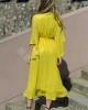 Zoya Wrap Midi Yellow Φόρεμα