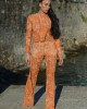 Zoya Tie Dye Μπλούζα & Παντελόνι Πορτοκαλί