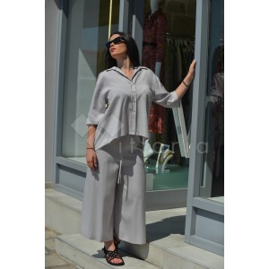 Zoya Comfort Fit Silver Crop Παντελόνι