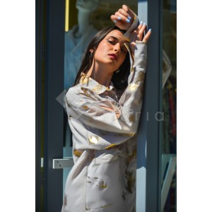 Zoya Metallic Beige/Gold Πουκάμισο