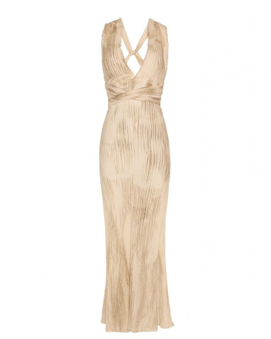 Zoya Gauze Ecru/Gold Maxi Φόρεμα Zoya Gauze Ecru/Gold Maxi Φόρεμα