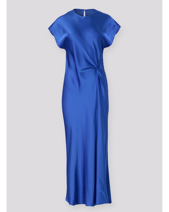 Zoya Satin Royal Blue Maxi Φόρεμα