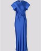 Zoya Satin Royal Blue Maxi Φόρεμα