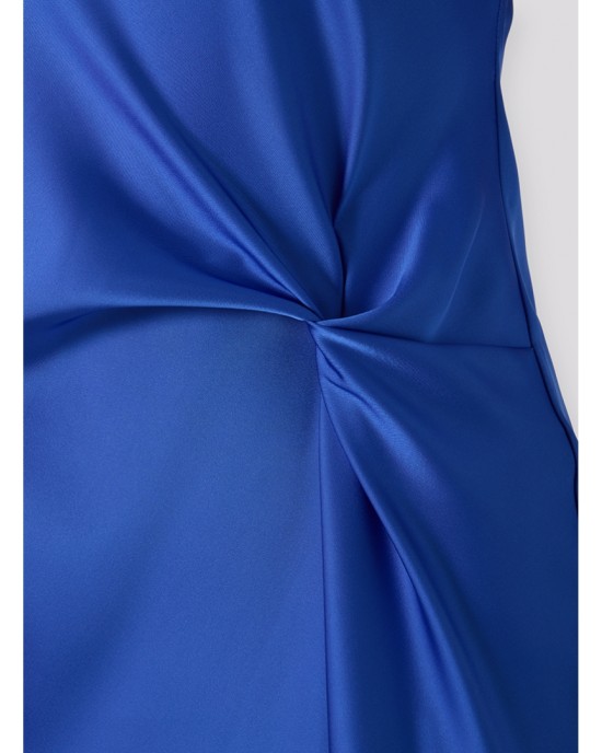 Zoya Satin Royal Blue Maxi Φόρεμα
