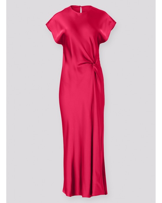 Zoya Satin Fuchsia Maxi Φόρεμα