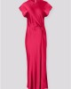 Zoya Satin Fuchsia Maxi Φόρεμα