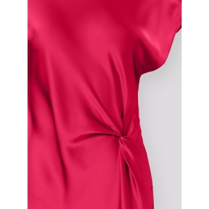 Zoya Satin Fuchsia Maxi Φόρεμα