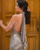 Zoya Metallic Gold Halter Maxi Φόρεμα