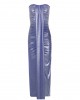 Zoya Metallic Blue Strapless Midi Φόρεμα