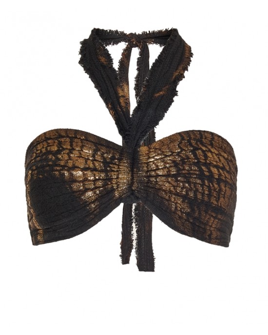 Zoya Gauze Black Gold Bandeau Τοπ Zoya Gauze Black Gold Bandeau Τοπ