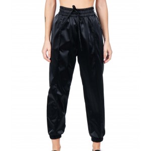 Zoya Δερματίνη Παντελόνι Με Λάστιχο Μαύρο