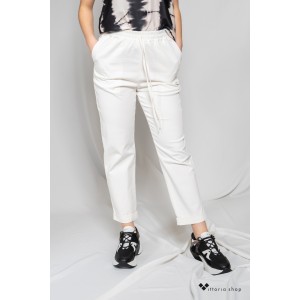 Zoya Παντελόνι Με Λάστιχο & Κορδόνι Εκρού