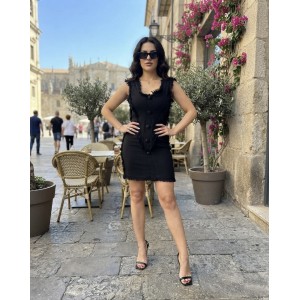 Zoya Sleeveless Mini Black Φόρεμα