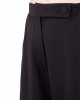 Zoya Slouchy/Cropped Black Υφασμάτινο Παντελόνι