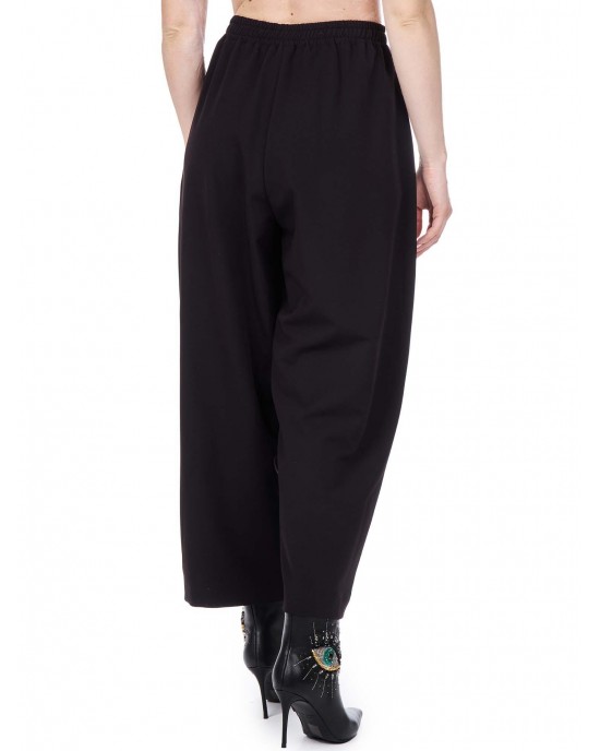 Zoya Slouchy/Cropped Black Υφασμάτινο Παντελόνι