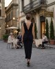 Zoya Wrap V-Neck Sleeveless Midi Black Φόρεμα