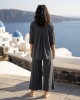 Zoya Rip Black Πουκάμισο & Wide-leg Cropped Παντελόνι