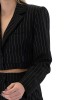 Zoya Silver Stripe Black Crop Σακάκι
