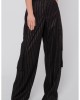 Zoya Silver Stripe High Waist Wide Leg Cargo Παντελόνι
