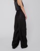 Zoya Silver Stripe High Waist Wide Leg Cargo Παντελόνι