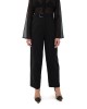 Zoya High-Waist Slouchy D-ring Buckle Black Παντελόνι