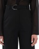 Zoya High-Waist Slouchy D-ring Buckle Black Παντελόνι