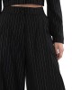 Zoya Silver Stripe High Waist Wide Leg Παντελόνι