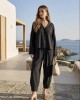 Zoya Longsleeve Πουκάμισο & Slouchy Παντελόνι Black