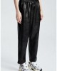 Zoya Faux Leather Elastic High Waist Slouchy Fit Black Παντελόνι