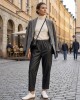 Zoya Faux Leather Elastic High Waist Slouchy Fit Black Παντελόνι