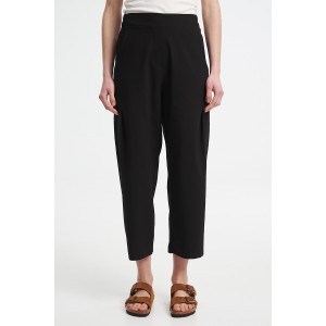Zoya Cropped Culottes With Pleats Black Παντελόνι