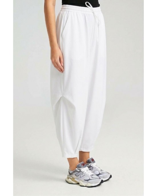 Zoya Barrel/Slouchy Off White Παντελόνι
