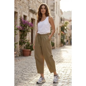 Zoya Barrel/Slouchy Olive Παντελόνι