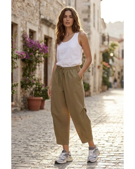 Zoya Barrel/Slouchy Olive Παντελόνι