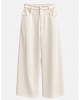 Zoya Tailored Wide-Leg Cream Παντελόνι
