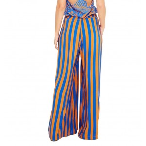 Blueman Calca Catrine Cayena Παντελόνι Πορτοκαλί/Μπλε