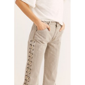 Oneteaspoon Coffee Canvas Laced Up Libertines Ψηλόμεσο Τζιν