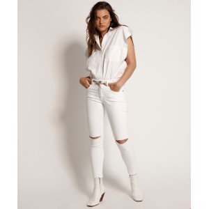 Oneteaspoon Freebirds High Waist Στενό Τζιν Λευκό