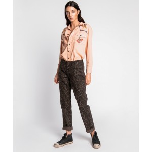 Oneteaspoon Truckers Mid Rise Straight Leg Jean Μπρονζε Λοπαρ