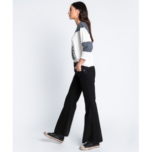 Oneteaspoon Concho Marines Mid Waist Extreme Flare Jean Worn Μαύρο