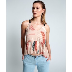 Oneteaspoon Cosmic Runnaway Top Μπεζ