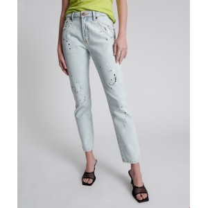 Oneteaspoon Florence Painted High Waist Awesome Baggies Straight Leg Τζιν Παντελόνι