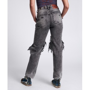 Oneteaspoon Grey High Waist Awesome Baggies Τζιν Παντελόνι